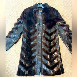 Vintage Snakeskin Leather BANGER and Fur coat 🧥